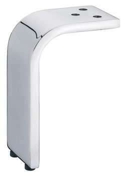 Furniture foot with plate and plastic glide - 634.84.230