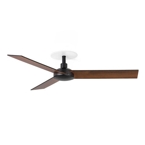 RUDDER RECESSED S Ceiling fan siyah/ceviz