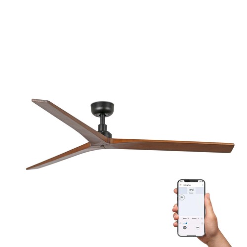 KLIM L Ceiling fan siyah/ceviz TUYA