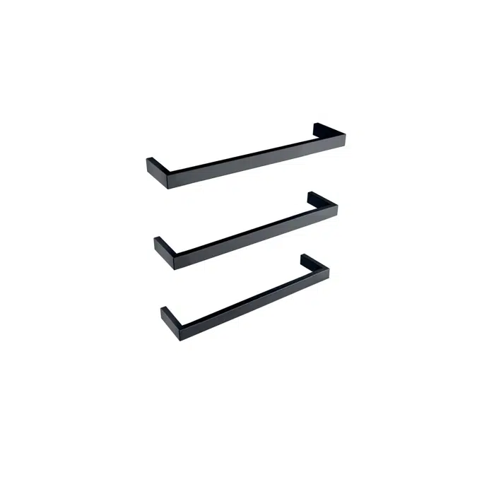 Mizu Bloc Heated Towel Rail 630mm (Triple Pack) Matte Black 2007468