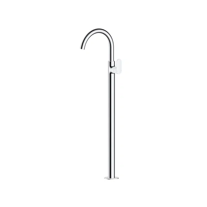 Mizu Soothe MK2 Chrome Floor Mounted Bath Mixer Kit 2266963