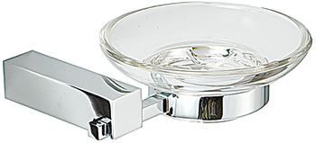 Soap dish, with holder, square series, for screw fixing - 980.60.002