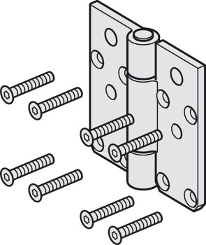 Butt hinge, Load bearing capacity 100 kg - 943.55.400
