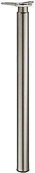 Table leg, Cylindrical, height adjustable, steel - 635.28.042
