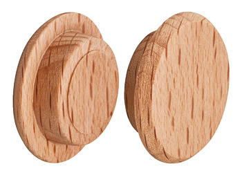 Cover Cap, Solid Wood Untreated, For Blind Hole Ø 15 Mm - 045.32.225