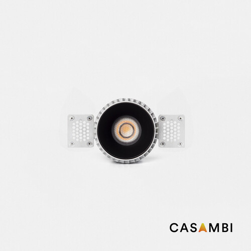 TULIPA Black recessed trimless downlight 7W 15° 4000K CRI90 CASAMBI