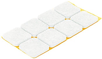Furniture glide, square, self-adhesive, synthetic felt - 650.06.722