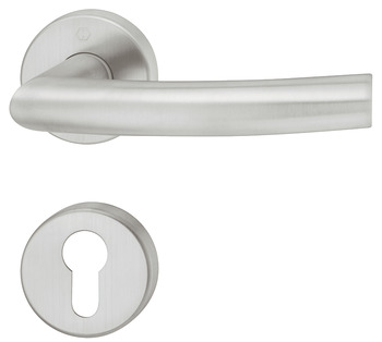 Door handle set, stainless steel, Hoppe, Trondheim E1430Z/42KV/42KVS - 902.92.336