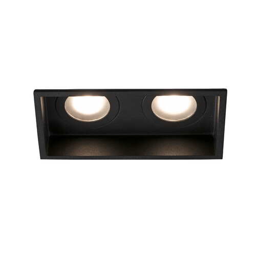 HYDE SQ 2L siyah square recessed lamba
