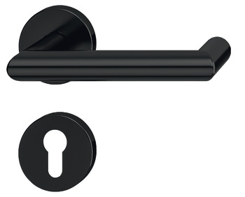 Lever handle setStartec model PDH 5206, aluminium, fire resistant door - 905.82.613