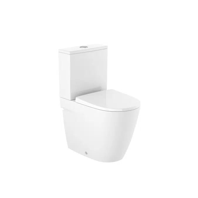 Roca Ona Close Coupled Rimless Wall Toilet Suite White 10048