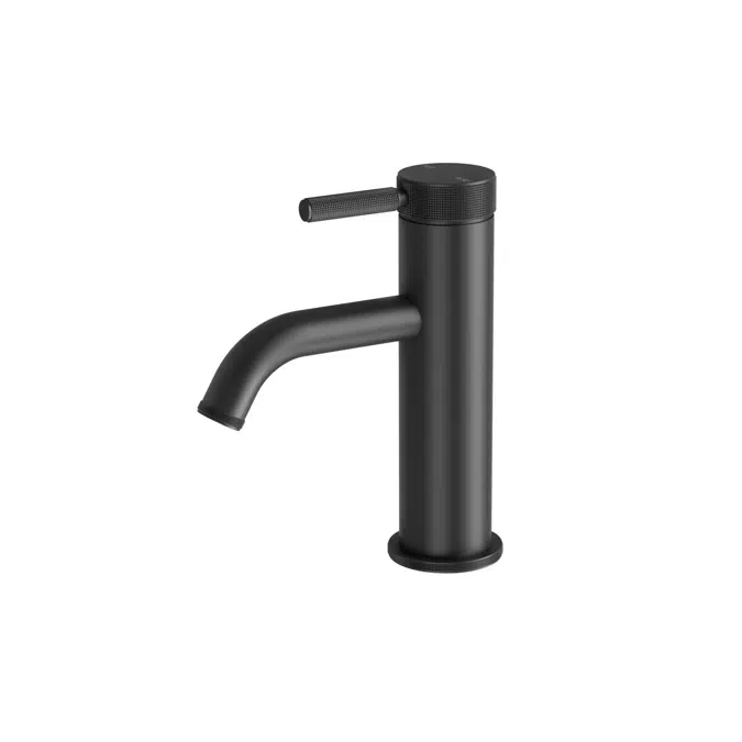 Milli Etch Matte Black Basin Mixer Tap 21347