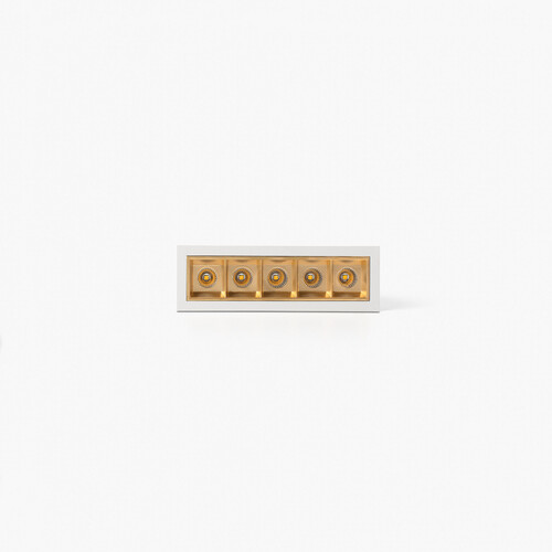 TROOP recessed white-gold 5x2W 36° 2700K CRI90