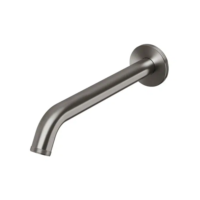 Milli Etch Brushed Gunmetal Wall Basin/Bath Outlet 250mm 21868