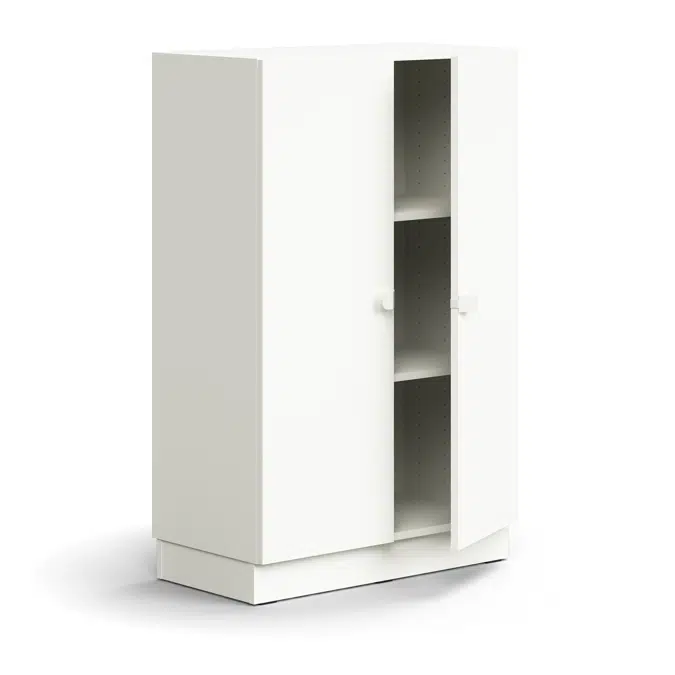 Cabinet Qbus, 2 Shelves, Base Frame, Handles