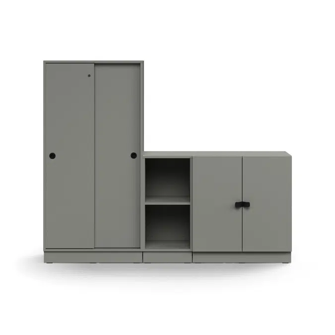 Qbus Cabinet with Open Shelves