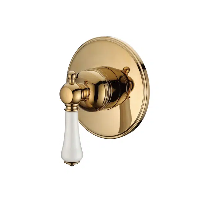 Kado Era Brass Gold Porcelain Handle Shower Mixer 9507548