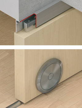 Sliding door fittingSlido D-Line802 150T, set, full circle roller - 941.58.010