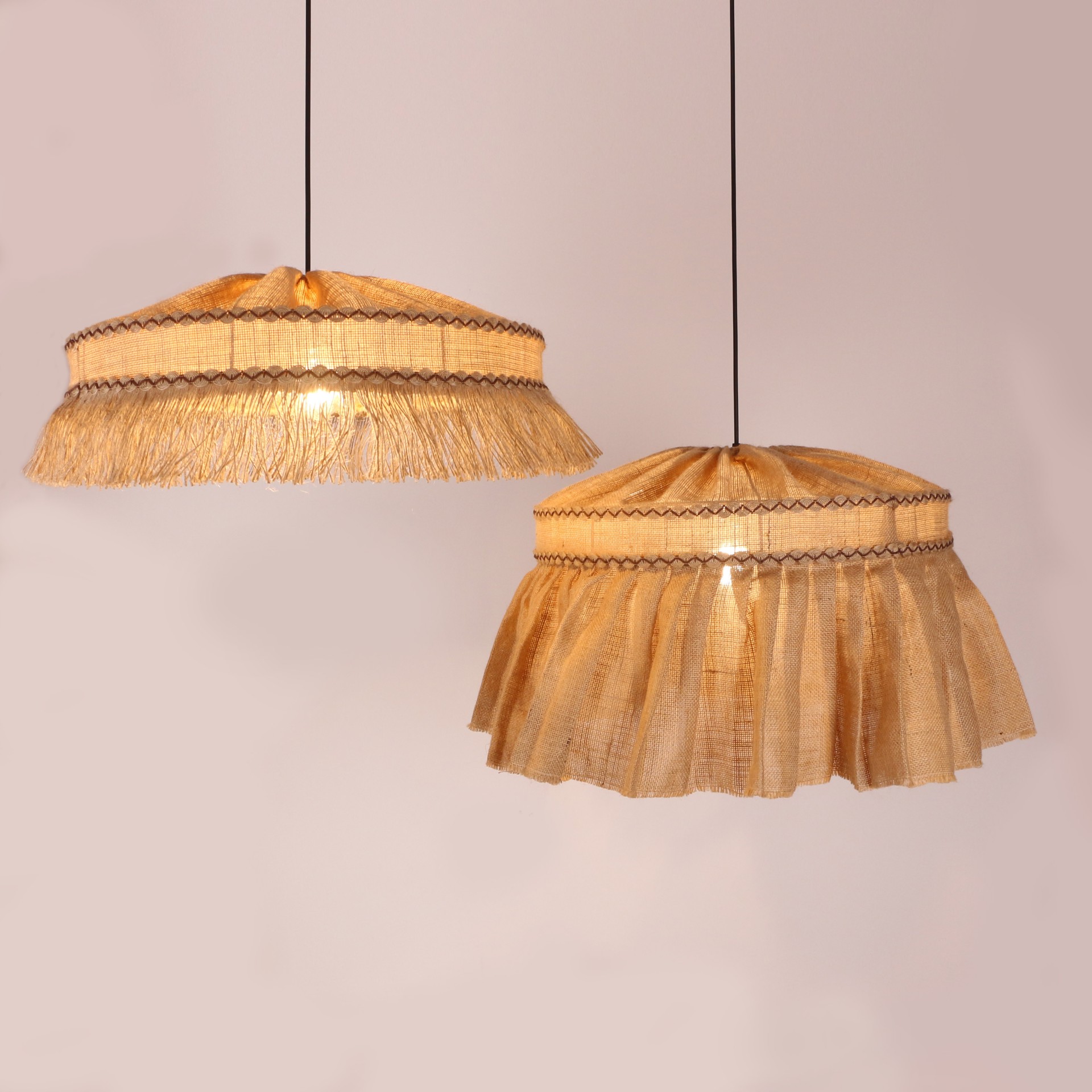 Cappadocia Doğal Jut Avize 2 li Set