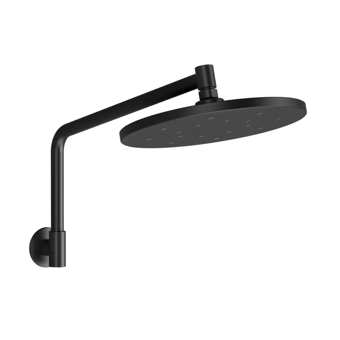 Milli Marq Edit Matte Black 250mm Overhead Shower with Arm 21955