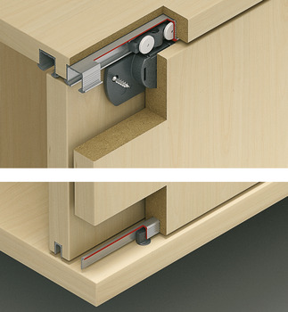 Sliding door fitting, Hawa Clipo 16 H IF, set - 405.82.216
