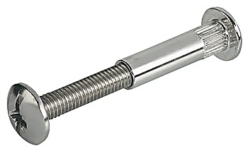 Connecting screw, with M6 thread, PZ2 cross slot and flat blade, milled, steel - 267.05.704