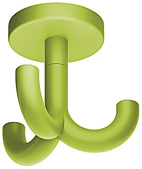 Ceiling hook, with 3 hooks, ceiling installation, polyamide - 842.65.374