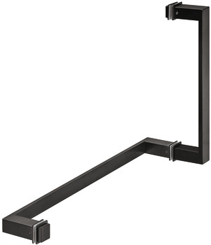 Shower door handle with towel rail, Square - 981.77.011