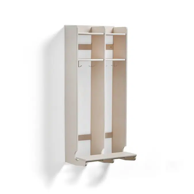 Ebba Wall Mounted 2 Section Cloakroom Unit