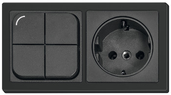 4-way wall mounted push button and socket - 820.89.161