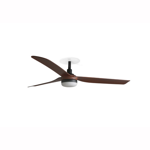 PUNT RECESSED M LED Ceiling fan black/walnut Wall Control black 18W SWT