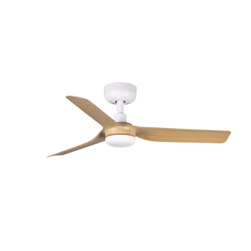 MINI PUNT S Ceiling fan beyaz/maple duvar kumandası beyaz