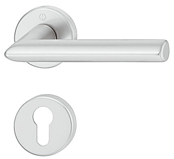 Door handle set, Aluminium, Hoppe, Stockholm 1140/42KV/42KVS - 905.82.039