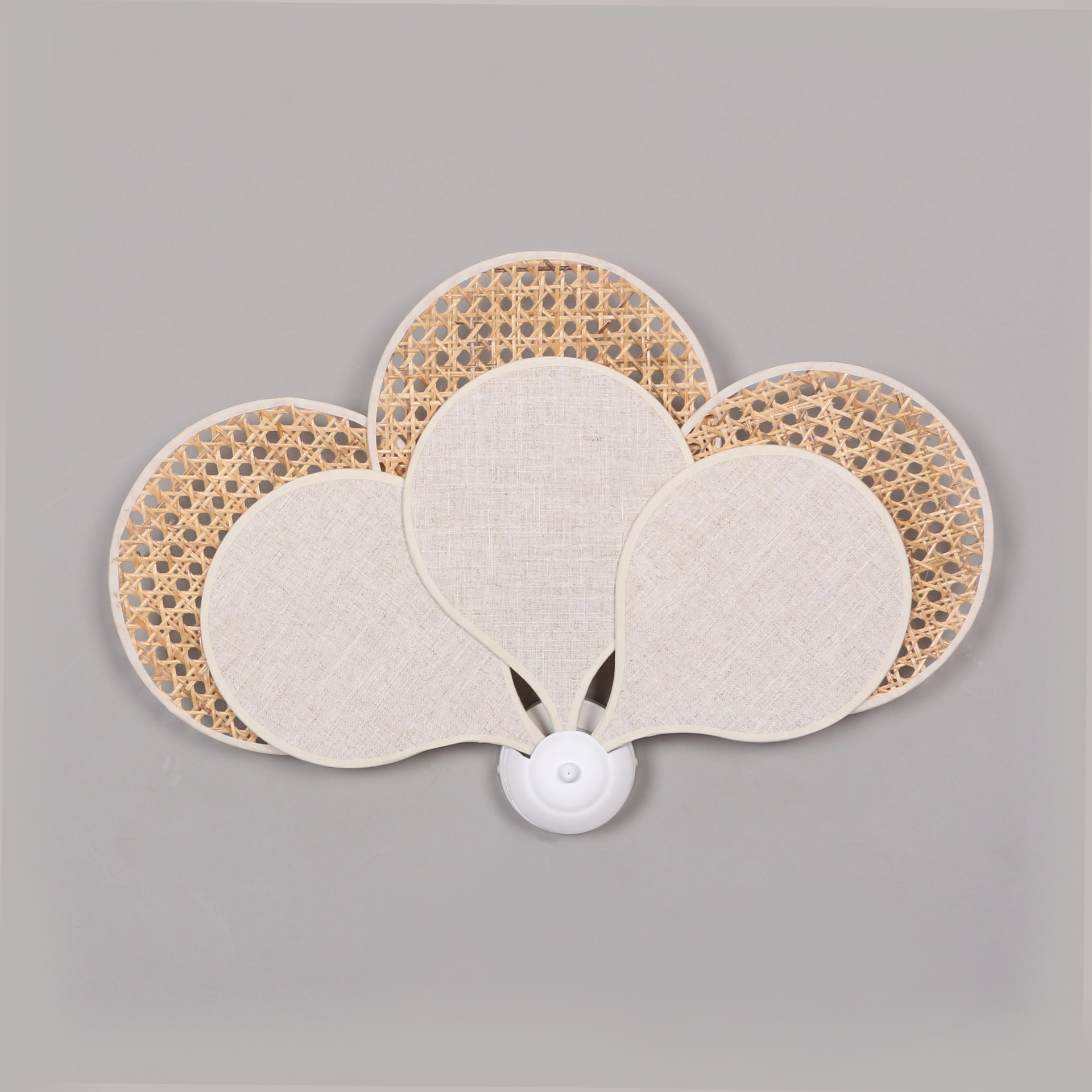 Yeni Papatya Doğal Hazeran & Keten Kumaş Aplik