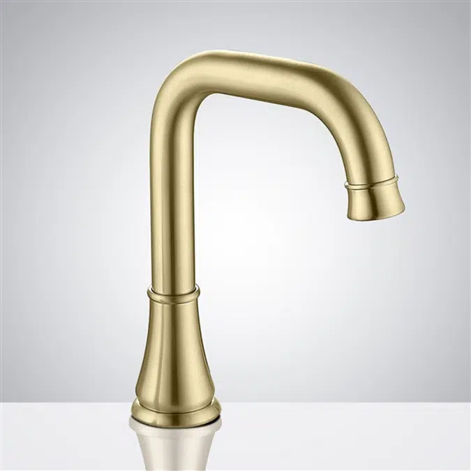 Brushed Gold Architectural Design Automatic Touchless Faucet