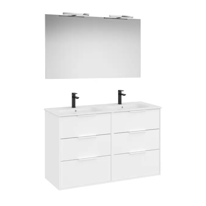 Optica 6-Drawer Double Basin Bathroom Set