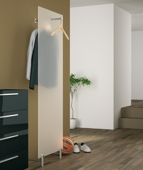 Wardrobe fitting set for wooden and glass panels - 844.16.107