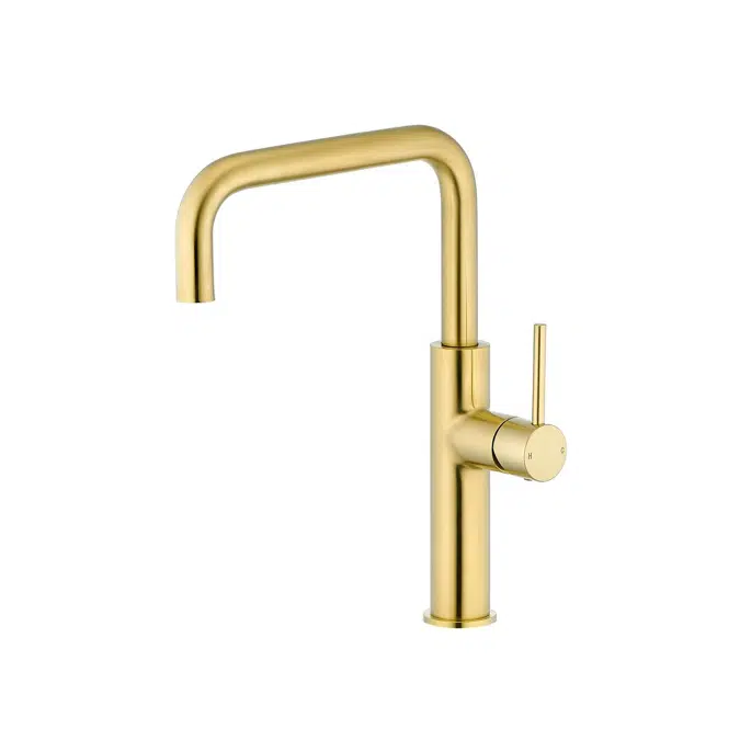 Mizu Drift Fırçalanmış Pirinç Kare Gooseneck Lavabo Musluğu 2266768