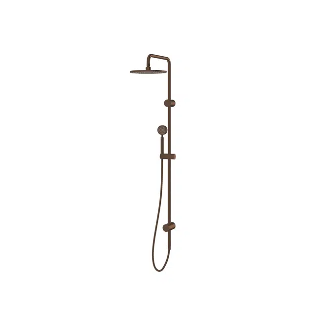 Milli Mood Edit Twin Rail Shower with Top Rail Water Inlet PVD Brushed Bronze 9511162