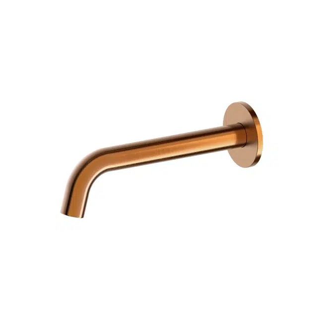 Drift Brushed Bronze Wall Basin/Bath Outlet Curve Spout 200mm 2269204