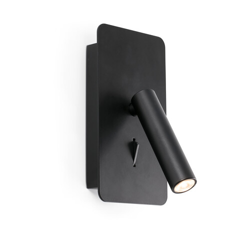 SUAU USB C Black wall lamp with reading light