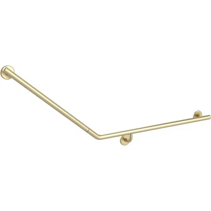 Mizu Drift Brushed Brass Right Hand Toilet Grab Rail 840 x 715 x 40 2266709