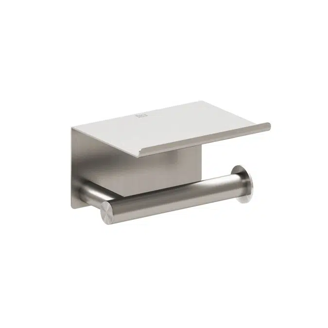 Ona Brushed Nickel Toilet Roll Holder with Cover 15065