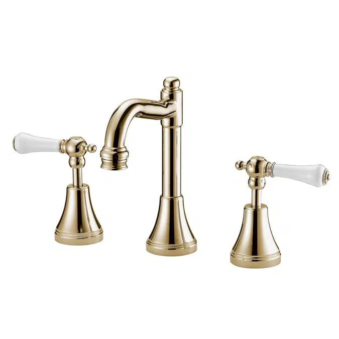 Kado Era Pirinç Altın Sabit Kolu Porselen Lavabo Seti 9507575