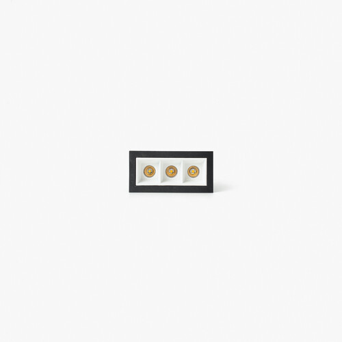 TROOP recessed black-white 3x2W 15° 2700K CRI90