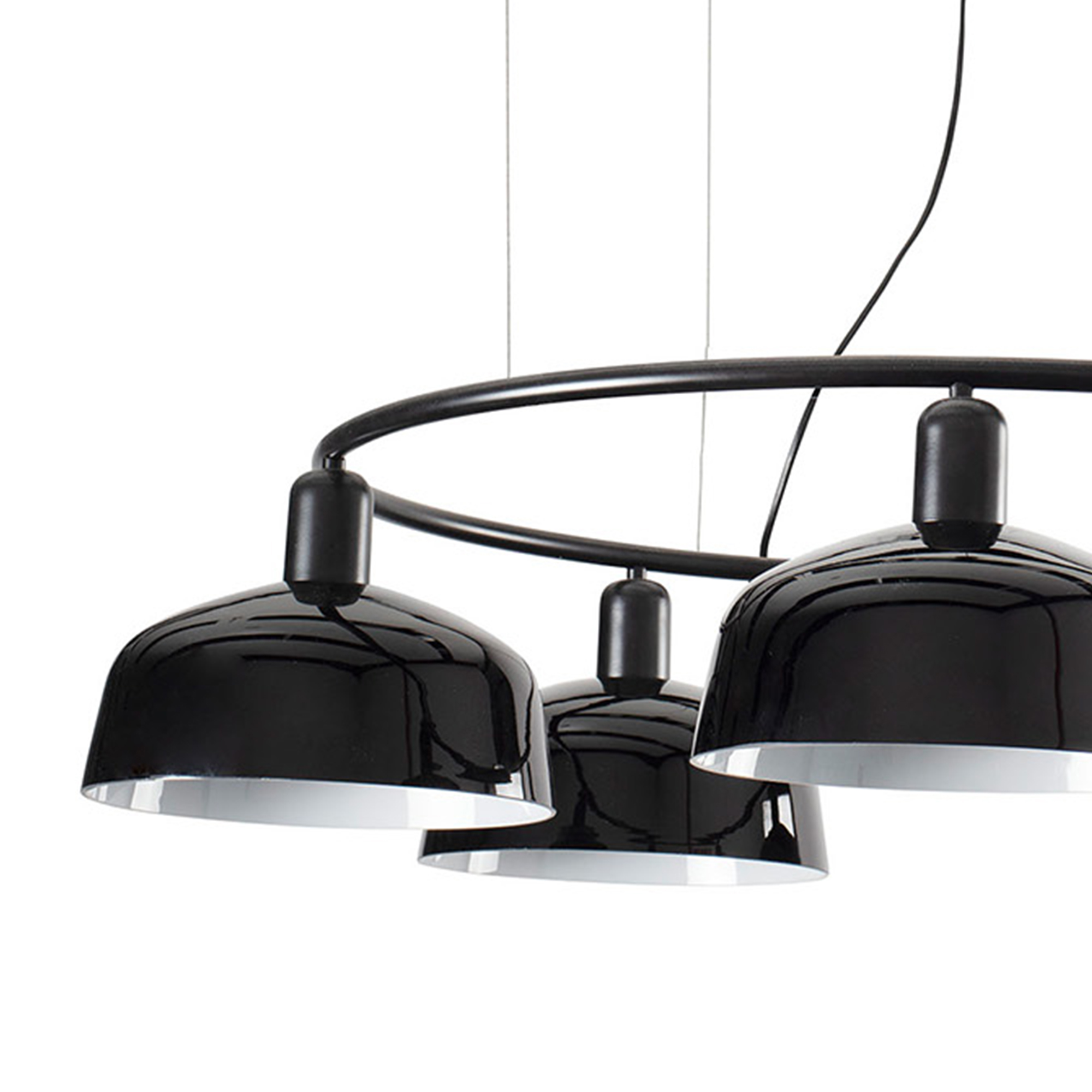 TATAWIN M siyah glass circular pendant lamba