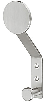 Wardrobe hook, Stainless steel, with 2 hooks - 844.70.000