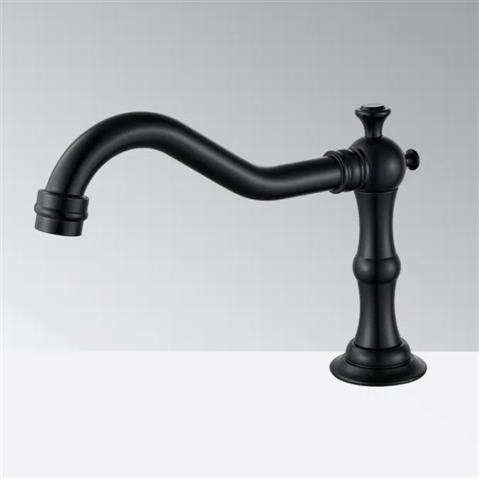 Matte Black Architectural Public Restroom Touchless Basin Faucet