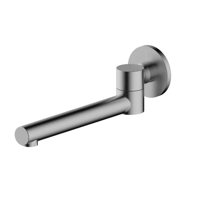 Mizu Drift Swivel Bath Outlet Straight Spout 227mm Brushed Gunmetal 2267273