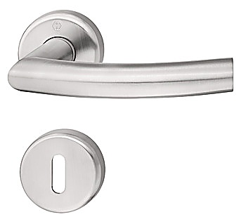Door handle set, stainless steel, Hoppe, Narvik E1430ZP/17KV/17KVS - 902.91.612